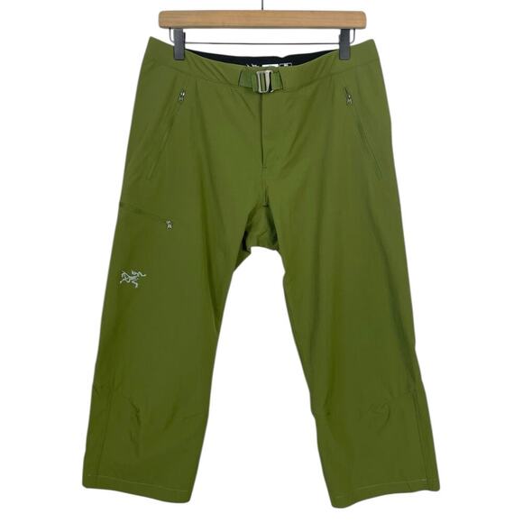 Arc'Teryx Gamma LT Capri Pant Creekside Green Women’s 12 Belted Outdoors ALTERED - Picture 1 of 11